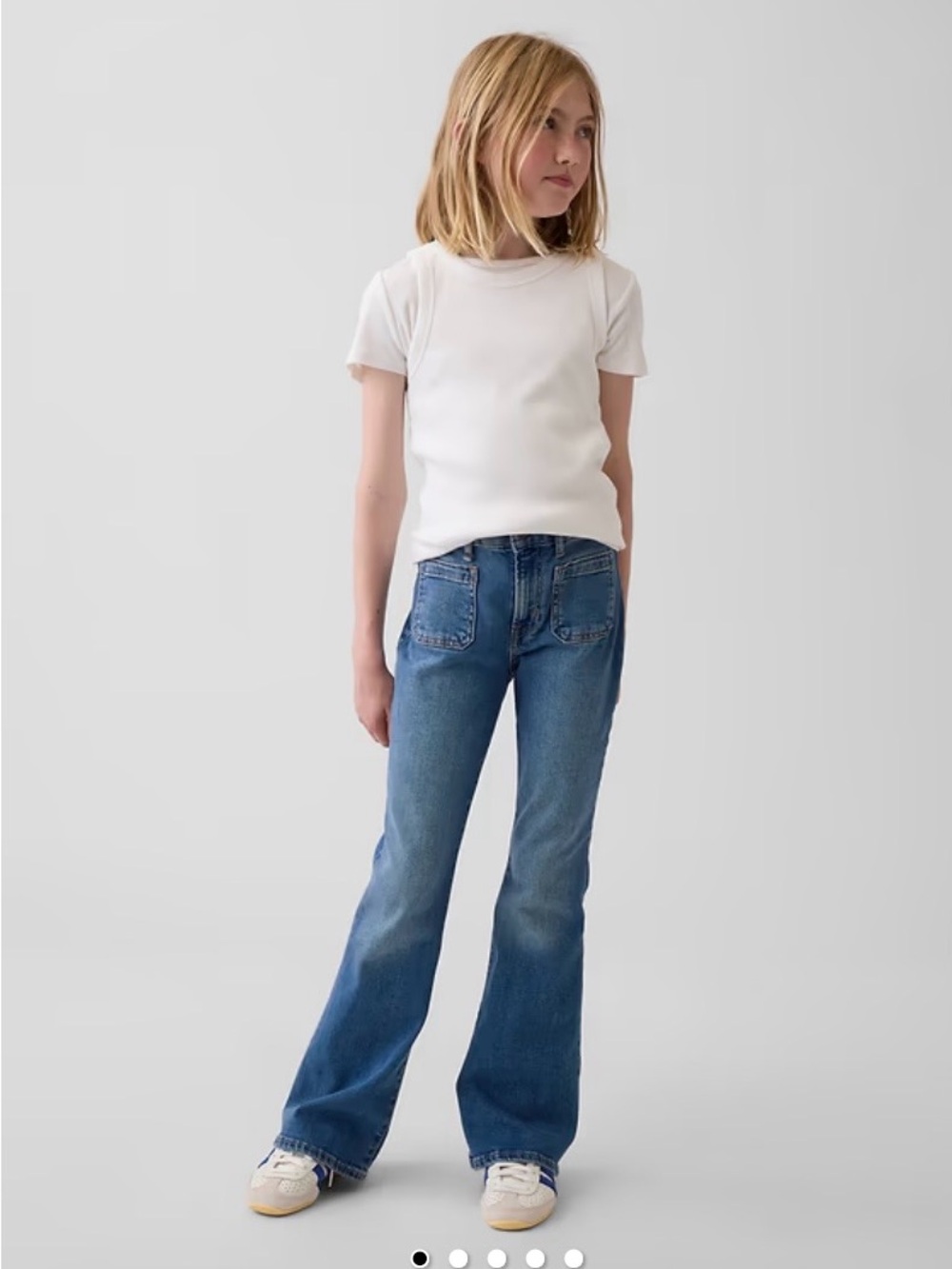 GAP Girls Medium Wash High-Rise Flare Jeans, Sz 8